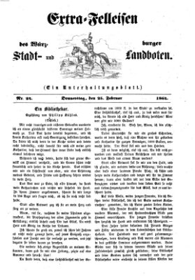 Extra-Felleisen (Würzburger Stadt- und Landbote) Donnerstag 25. Februar 1864