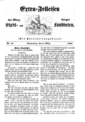 Extra-Felleisen (Würzburger Stadt- und Landbote) Donnerstag 3. März 1864