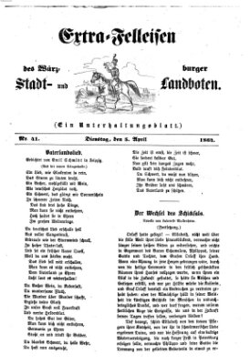 Extra-Felleisen (Würzburger Stadt- und Landbote) Dienstag 5. April 1864