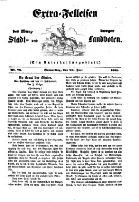 Extra-Felleisen (Würzburger Stadt- und Landbote) Donnerstag 30. Juni 1864