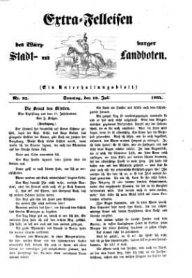 Extra-Felleisen (Würzburger Stadt- und Landbote) Sonntag 10. Juli 1864