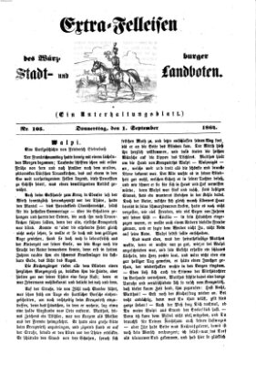 Extra-Felleisen (Würzburger Stadt- und Landbote) Donnerstag 1. September 1864