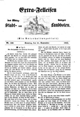 Extra-Felleisen (Würzburger Stadt- und Landbote) Sonntag 11. September 1864