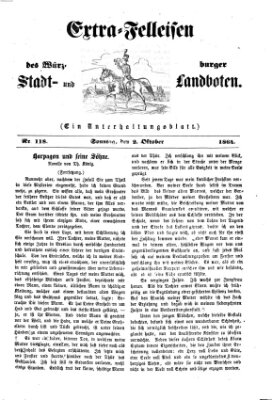 Extra-Felleisen (Würzburger Stadt- und Landbote) Sonntag 2. Oktober 1864