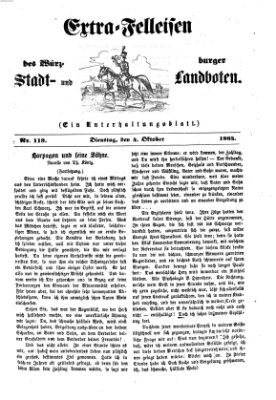 Extra-Felleisen (Würzburger Stadt- und Landbote) Dienstag 4. Oktober 1864