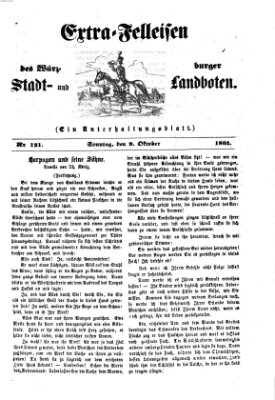 Extra-Felleisen (Würzburger Stadt- und Landbote) Sonntag 9. Oktober 1864