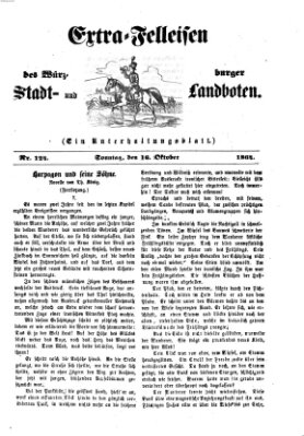 Extra-Felleisen (Würzburger Stadt- und Landbote) Sonntag 16. Oktober 1864