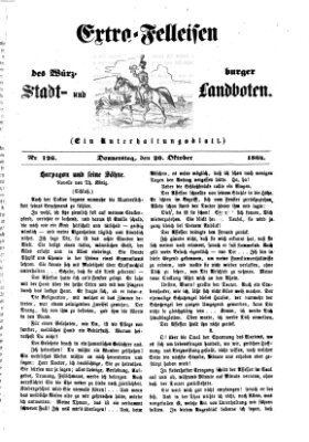 Extra-Felleisen (Würzburger Stadt- und Landbote) Donnerstag 20. Oktober 1864