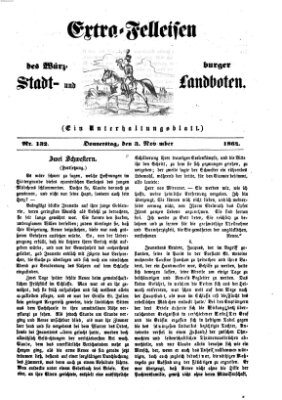 Extra-Felleisen (Würzburger Stadt- und Landbote) Donnerstag 3. November 1864