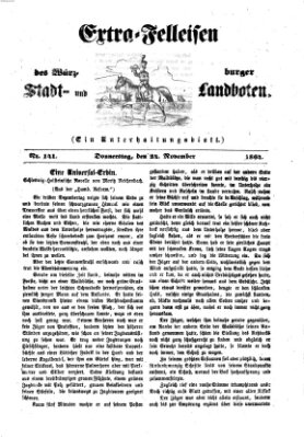 Extra-Felleisen (Würzburger Stadt- und Landbote) Donnerstag 24. November 1864