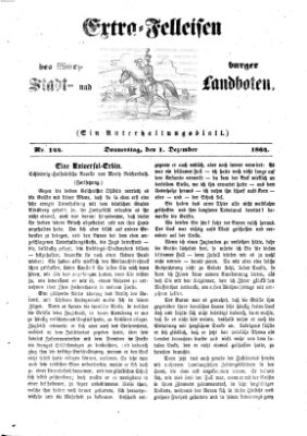 Extra-Felleisen (Würzburger Stadt- und Landbote) Donnerstag 1. Dezember 1864