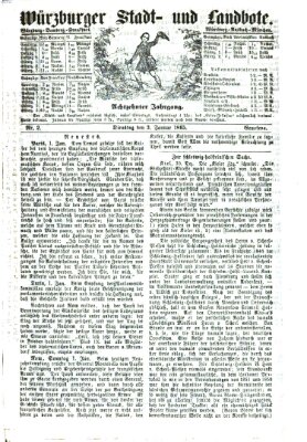 Würzburger Stadt- und Landbote Dienstag 3. Januar 1865