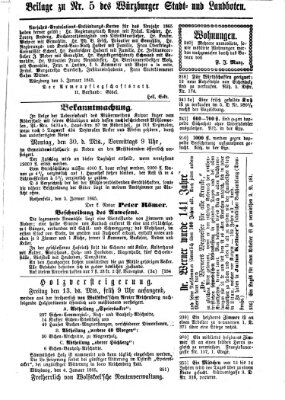 Würzburger Stadt- und Landbote Freitag 6. Januar 1865