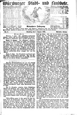 Würzburger Stadt- und Landbote Samstag 7. Januar 1865