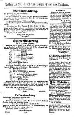 Würzburger Stadt- und Landbote Samstag 7. Januar 1865