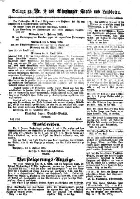 Würzburger Stadt- und Landbote Mittwoch 11. Januar 1865