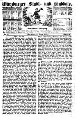 Würzburger Stadt- und Landbote Montag 16. Januar 1865