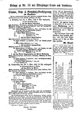 Würzburger Stadt- und Landbote Donnerstag 19. Januar 1865