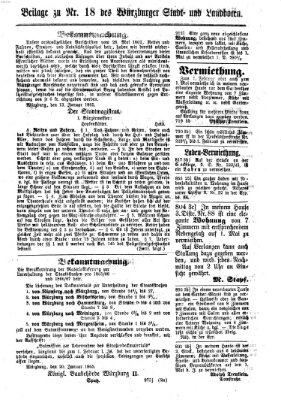 Würzburger Stadt- und Landbote Samstag 21. Januar 1865