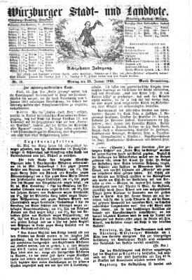 Würzburger Stadt- und Landbote Montag 23. Januar 1865