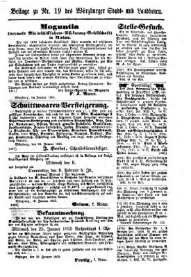 Würzburger Stadt- und Landbote Montag 23. Januar 1865