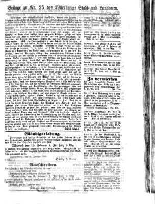 Würzburger Stadt- und Landbote Montag 30. Januar 1865