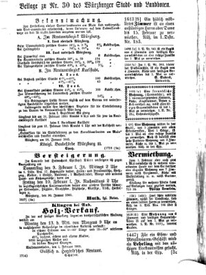 Würzburger Stadt- und Landbote Samstag 4. Februar 1865