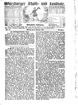 Würzburger Stadt- und Landbote Montag 6. Februar 1865