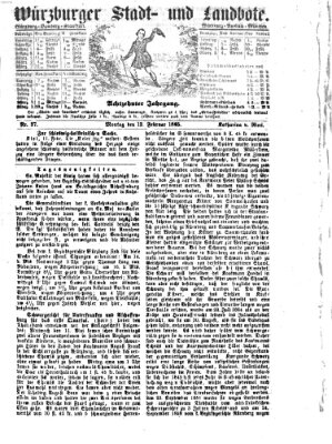 Würzburger Stadt- und Landbote Montag 13. Februar 1865