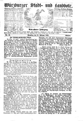 Würzburger Stadt- und Landbote Samstag 18. Februar 1865