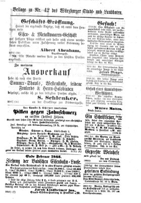 Würzburger Stadt- und Landbote Samstag 18. Februar 1865