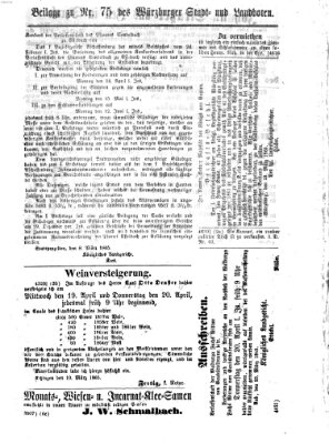 Würzburger Stadt- und Landbote Mittwoch 29. März 1865