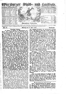 Würzburger Stadt- und Landbote Montag 10. April 1865