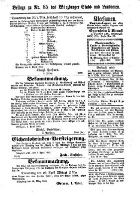 Würzburger Stadt- und Landbote Montag 10. April 1865