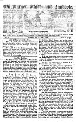 Würzburger Stadt- und Landbote Samstag 22. April 1865