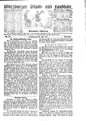 Würzburger Stadt- und Landbote Dienstag 20. Juni 1865