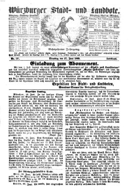 Würzburger Stadt- und Landbote Dienstag 27. Juni 1865