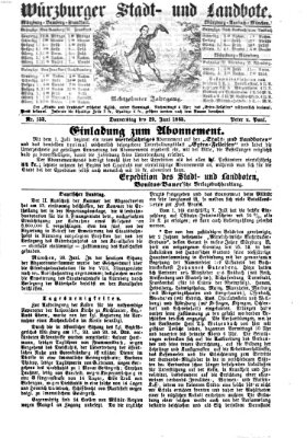 Würzburger Stadt- und Landbote Donnerstag 29. Juni 1865