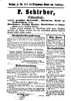 Würzburger Stadt- und Landbote Freitag 30. Juni 1865