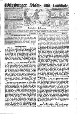 Würzburger Stadt- und Landbote Montag 3. Juli 1865