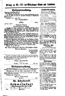 Würzburger Stadt- und Landbote Donnerstag 13. Juli 1865