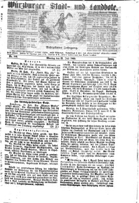 Würzburger Stadt- und Landbote Montag 31. Juli 1865