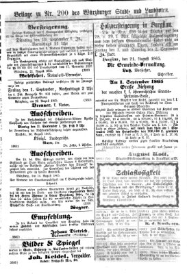 Würzburger Stadt- und Landbote Mittwoch 23. August 1865