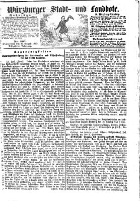 Würzburger Stadt- und Landbote Donnerstag 31. August 1865