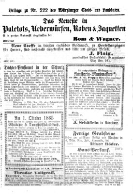 Würzburger Stadt- und Landbote Montag 18. September 1865