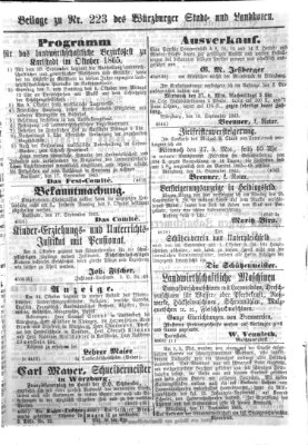 Würzburger Stadt- und Landbote Dienstag 19. September 1865