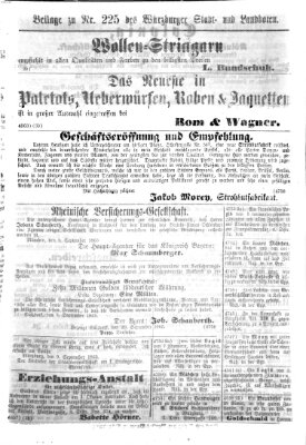 Würzburger Stadt- und Landbote Donnerstag 21. September 1865