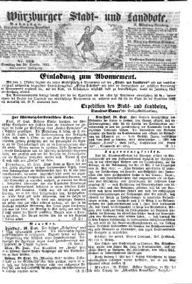 Würzburger Stadt- und Landbote Samstag 30. September 1865