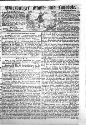 Würzburger Stadt- und Landbote Freitag 13. Oktober 1865