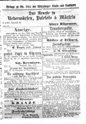 Würzburger Stadt- und Landbote Freitag 13. Oktober 1865